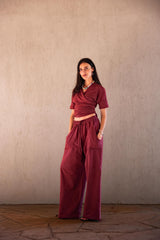 Tunda Burgundy Trousers