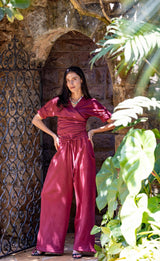 Tunda Burgundy Trousers
