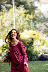 Wingu Burgundy Top
