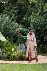 Mvua Tan Trench Coat