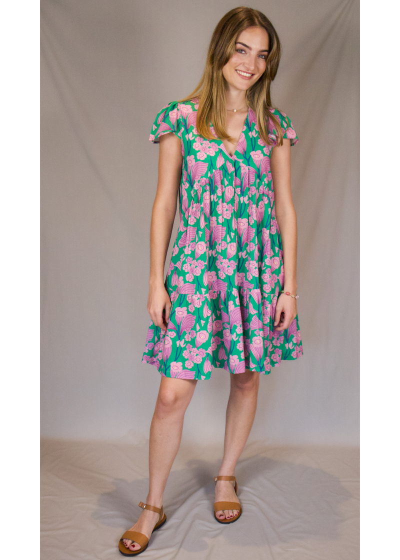 Bloom Ruffle Dress - Jacaranda