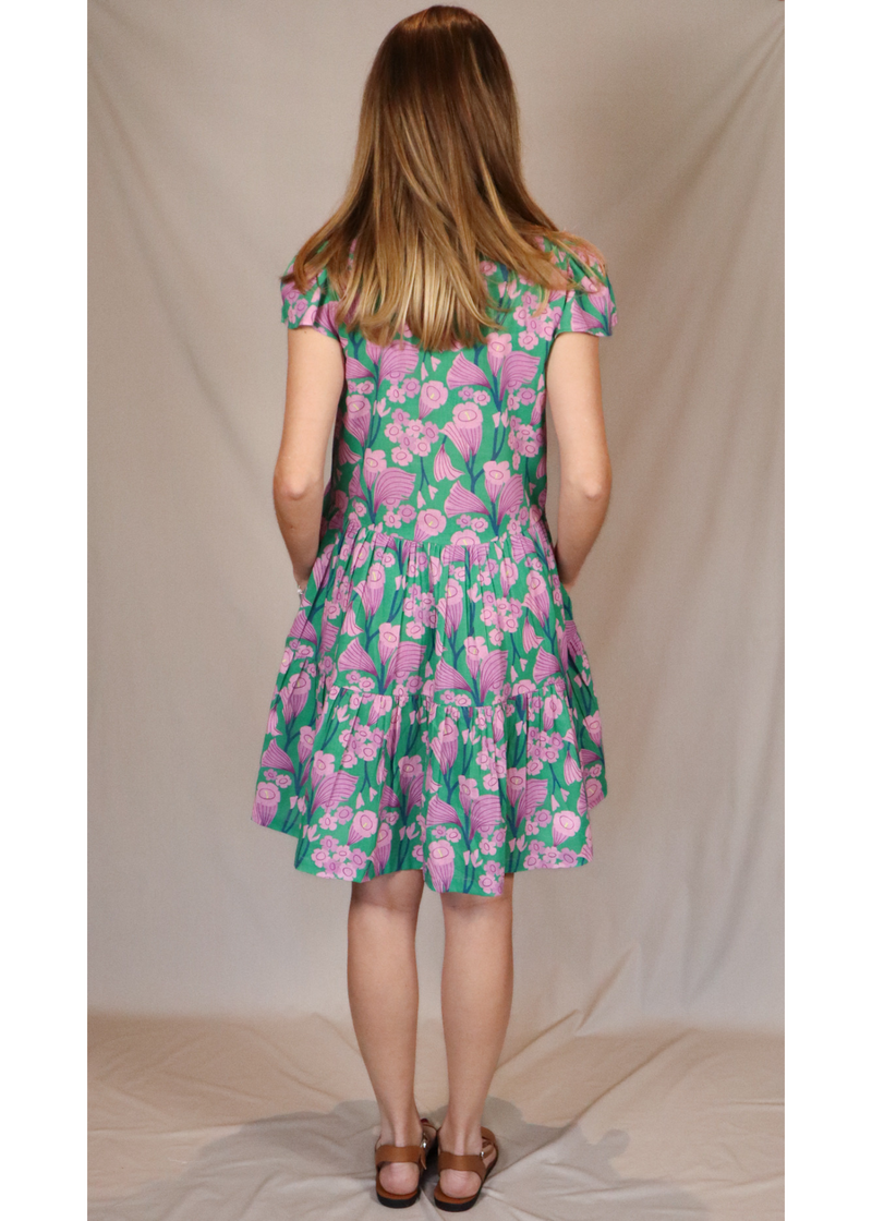 Bloom Ruffle Dress - Jacaranda